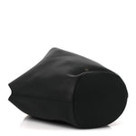 Pebbled Sport Calfskin Medium Lotus Tote Black