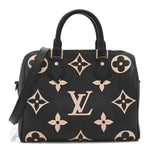 Empreinte Monogram Giant Speedy Bandouliere 25 Black Beige