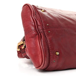 Calfskin Medium Paddington Satchel Dark Red