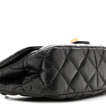 Aged Calfskin Quilted 2.55 Reissue Mini Hanger Flap Black