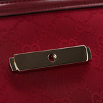 Crepe Wool Silk GG Monogram Go Small Shoulder Bag Rosso Ancora