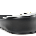 Smooth Calfskin Medium Strap Ava Triomphe Shoulder Bag Black