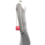 Lambskin Quilted Mini Trendy CC Chain Wallet Pink