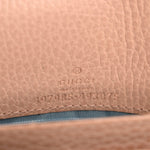 Dollar Calfskin Enamel Monochrome Mini GG Marmont Chain Wallet Perfect Pink
