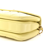 Lambskin Quilted Small Trendy CC Flap Dual Handle Bag Yellow