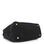Tessuto Nylon Soft Calf Small Tote Black