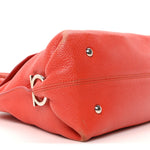 Grained Calfskin Large Sofia Satchel Sunset