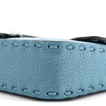 Metallic Cuoio Roma Sellerissima Nappa Sintetica Tape Stitch Mini Baguette Placca Argento