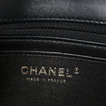 Lambskin Quilted Mini Rectangular Flap Black