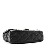 Lambskin Quilted Large CC Funky Town Flap Black