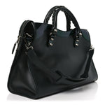 Smooth Calfskin Metallic Patent Giant 12 Silver Hardware City Vert Poker Fonce