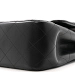 Lambskin Quilted Jumbo Double Flap Black