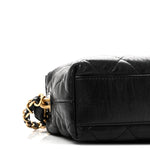 Crumpled Lambskin Quilted Small CC Links Shoulder Bag Black