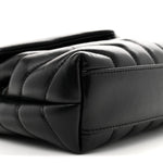 Calfskin Y Quilted Monogram Toy Loulou Crossbody Bag Black