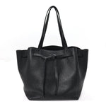 Soft Grained Calfskin Small Belt Cabas Phantom Black