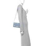 Lambskin Macrocannage Mini Dior Caro Bag Cloud Blue