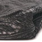 Snakeskin Rock and Chain Hobo Black