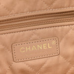 Shiny Calfskin Quilted Chanel 22 Beige