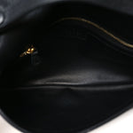 Roxy Calfskin Blondie Chain Shoulder Flap Bag Black