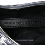 Metallic Agneau Arena Leopard Le Cagole Shoulder Bag XS Dark Grey