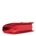 Caviar Quilted Medium Boy Flap Red