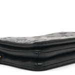 Lambskin Embossed Monogram Pochette Coussin Black