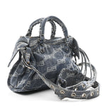 Denim BB Monogram Neo Cagole Handbag XS Blue