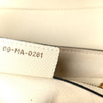 Grained Calfskin Saddle Bag White