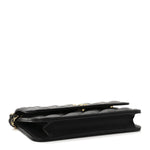 Lambskin Quilted Flap Shoulder Bag Chain Black
