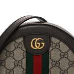GG Supreme Monogram Web Mini Ophidia Round Shoulder Bag Brown