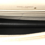 Grain De Poudre Matelasse Chevron Monogram Envelope Chain Wallet Crema Soft