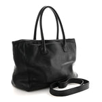 Calfskin Cerf Executive Shopper Tote Black