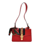 Calfskin Small Sylvie Shoulder Bag Hibiscus Red