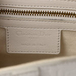 Calfskin Embossed Oblique Saddle Bag White