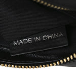 Giant Check Calfskin Small Camera Bag Black