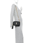 Grain De Poudre Matelasse Monogram Mini Lou Camera Bag Black