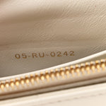 Calfskin Macrocannage Mini Caro Bag White