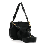 Calfskin D Fence Saddle Bag Black