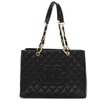 Caviar Quilted Grand Shopping Tote GST Black