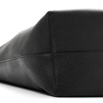 Grained Calfskin Medium N/S Hook Tote Black