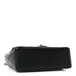Lambskin Quilted Mini Rectangular Flap Black