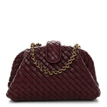 Nappa Intrecciato Small The Lauren 1980 Clutch With Chain Barolo