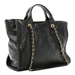 Calfskin Small Deauville Tote Black