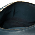 Calfskin Grosgrain Stitched Button Up Camera Case Green