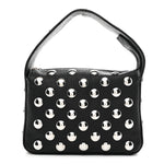 Pebbled Sport Calfskin Studded Small Elena Black