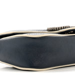 Vintage Effect Calfskin Matelasse Diagonal Super Mini Torchon GG Marmont Shoulder Bag Blue Agata Mystic White
