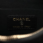 Velvet Crystal Quilted Chain Hobo Black