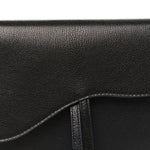 Goatskin Saddle Pouch Black