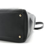 Calfskin Cerf Executive Shopper Tote Black