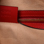 GG Supreme Monogram Medium Padlock Tote Hibiscus Red